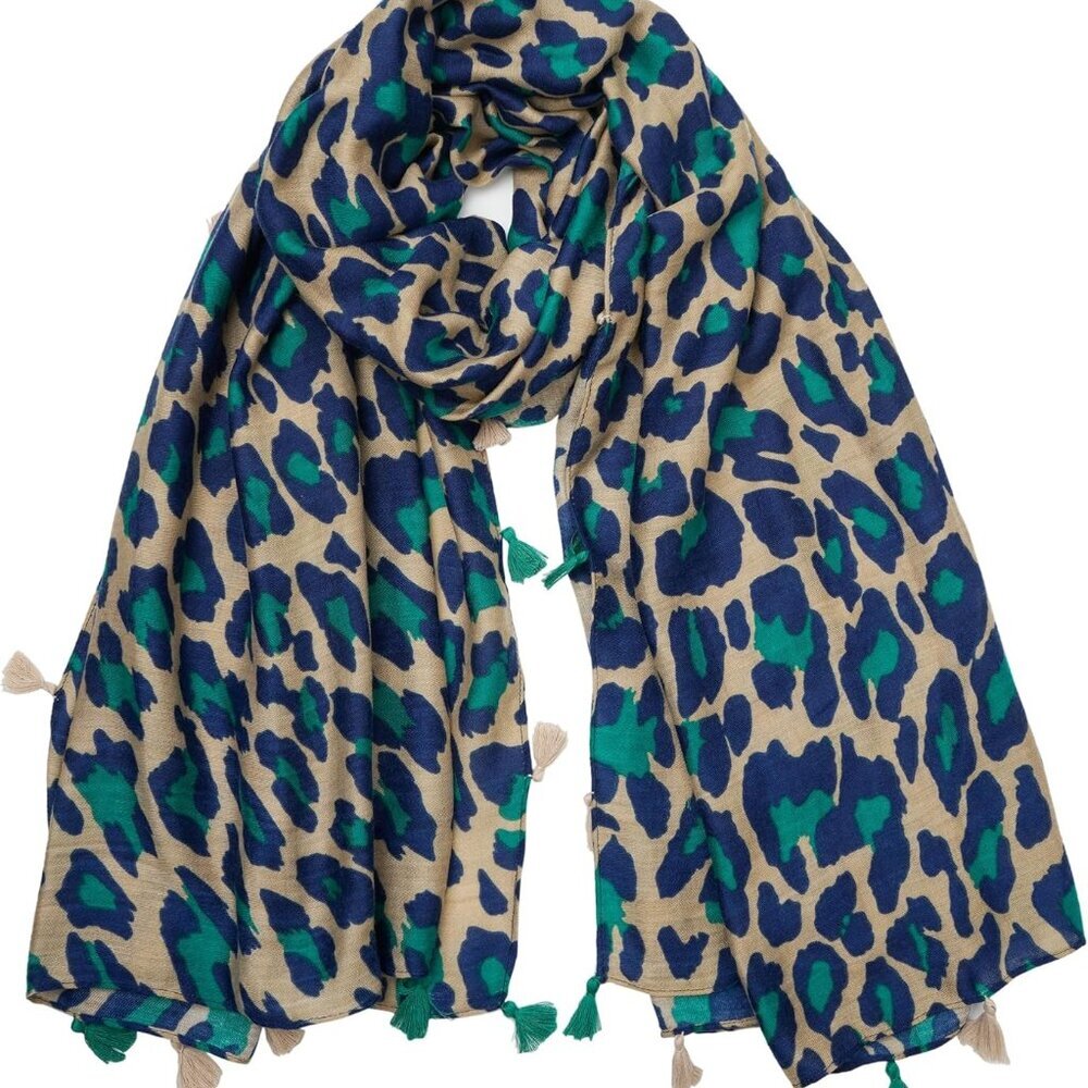 Large Boho Scarf for Women Lightweight Floral Printed Scarves Fall Winter Fashio